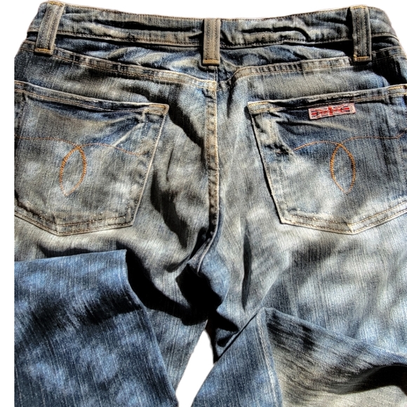 HUDSON | Vintage 2002 Made in USA Mid Waist Flared Jeans w/Zip Pockets Sz.29 - Picture 14 of 16